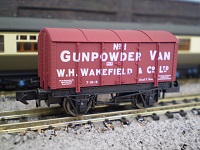 Steel-bodied gunpowder van.